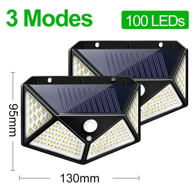 180/100 Solar Powered LED Light Outdoor with Motion Sensor Waterproof