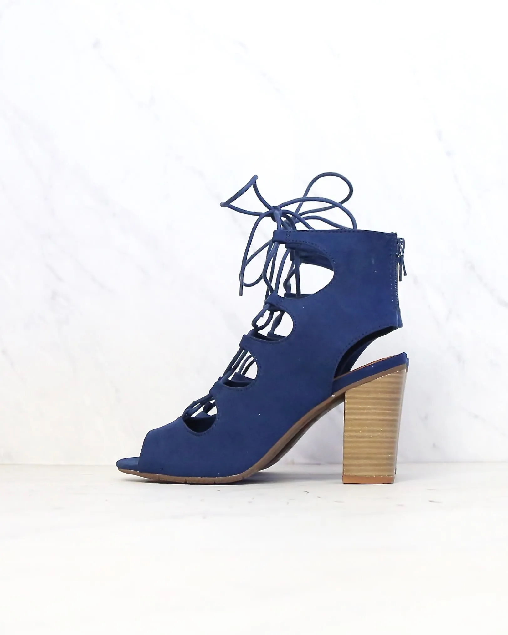 BC Footwear - Vivacious Lace Up Sandals in Indigo