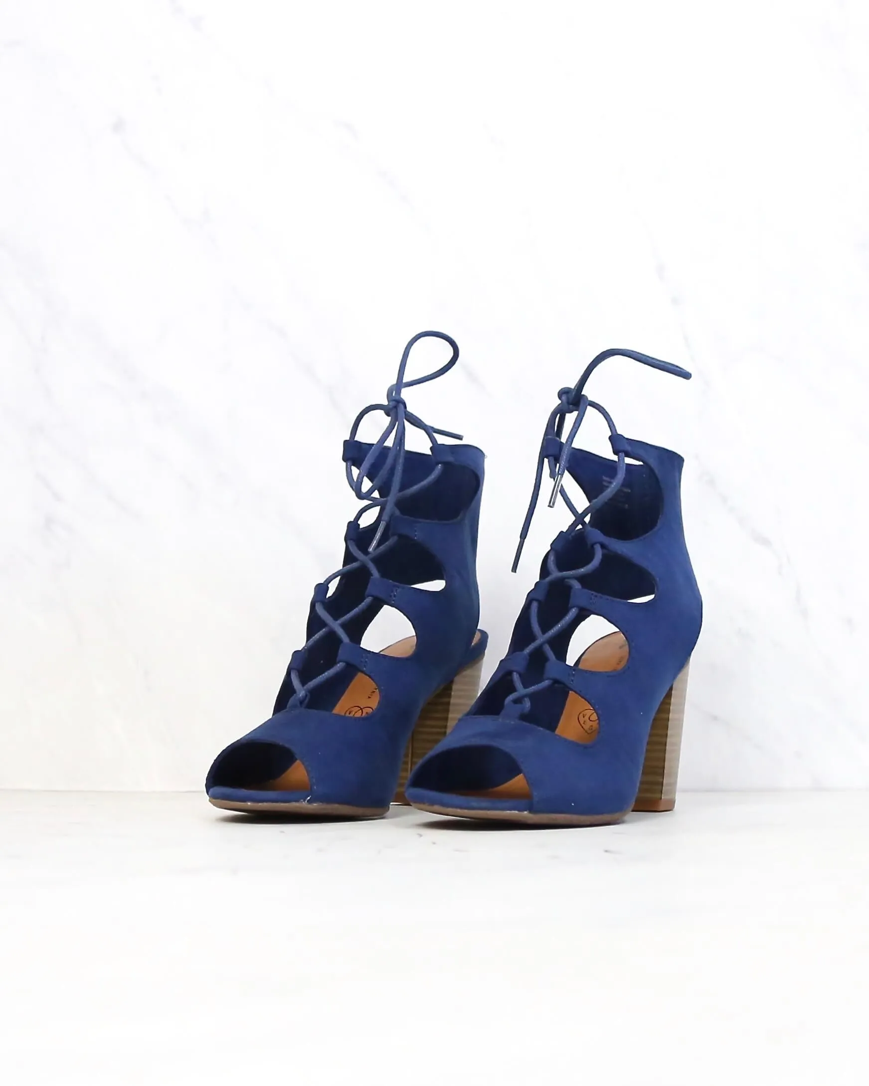 BC Footwear - Vivacious Lace Up Sandals in Indigo