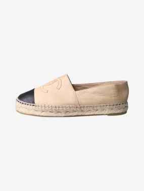 Beige CC espadrilles with contrasted stitching - size EU 37