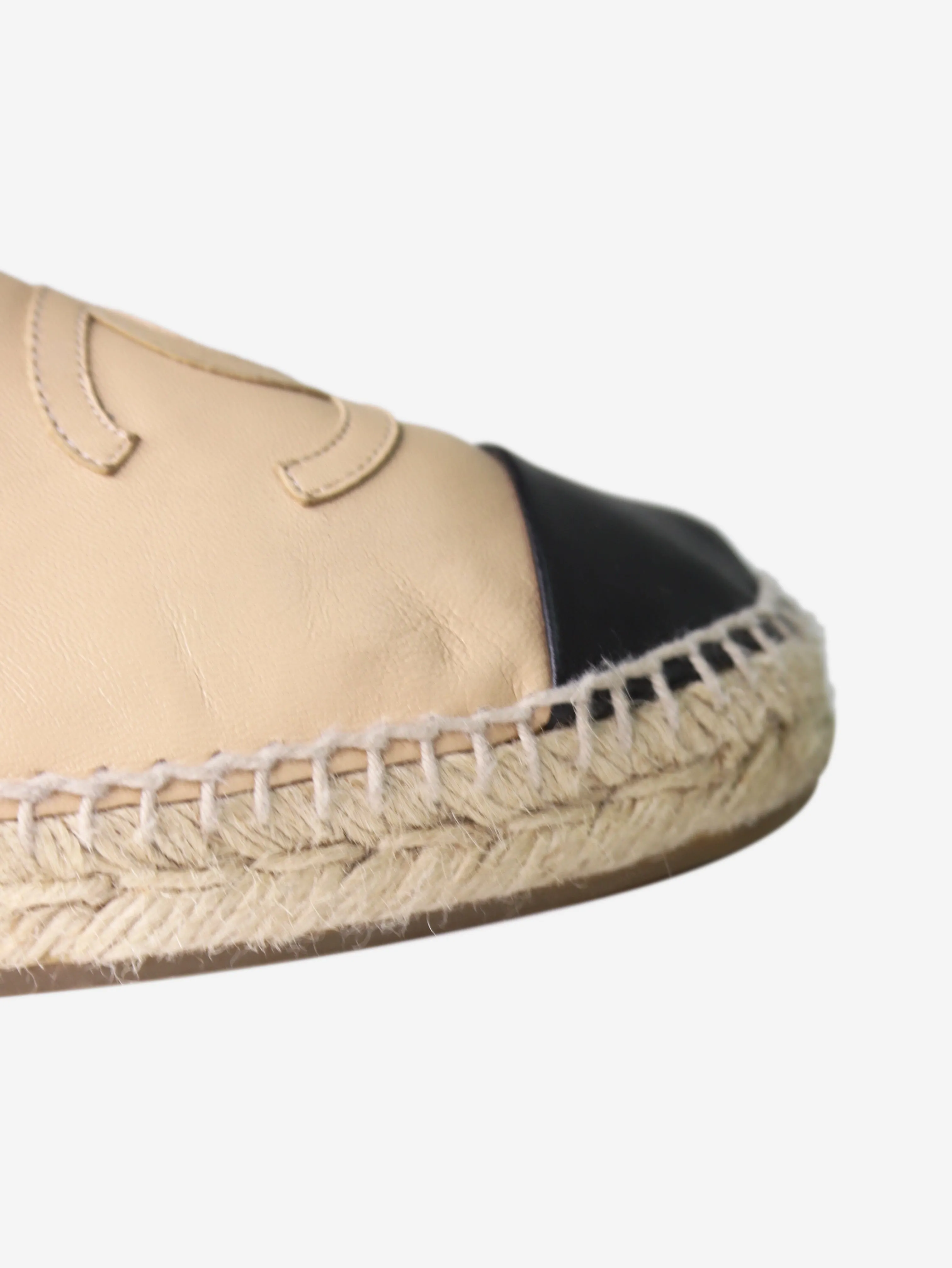 Beige CC espadrilles with contrasted stitching - size EU 37