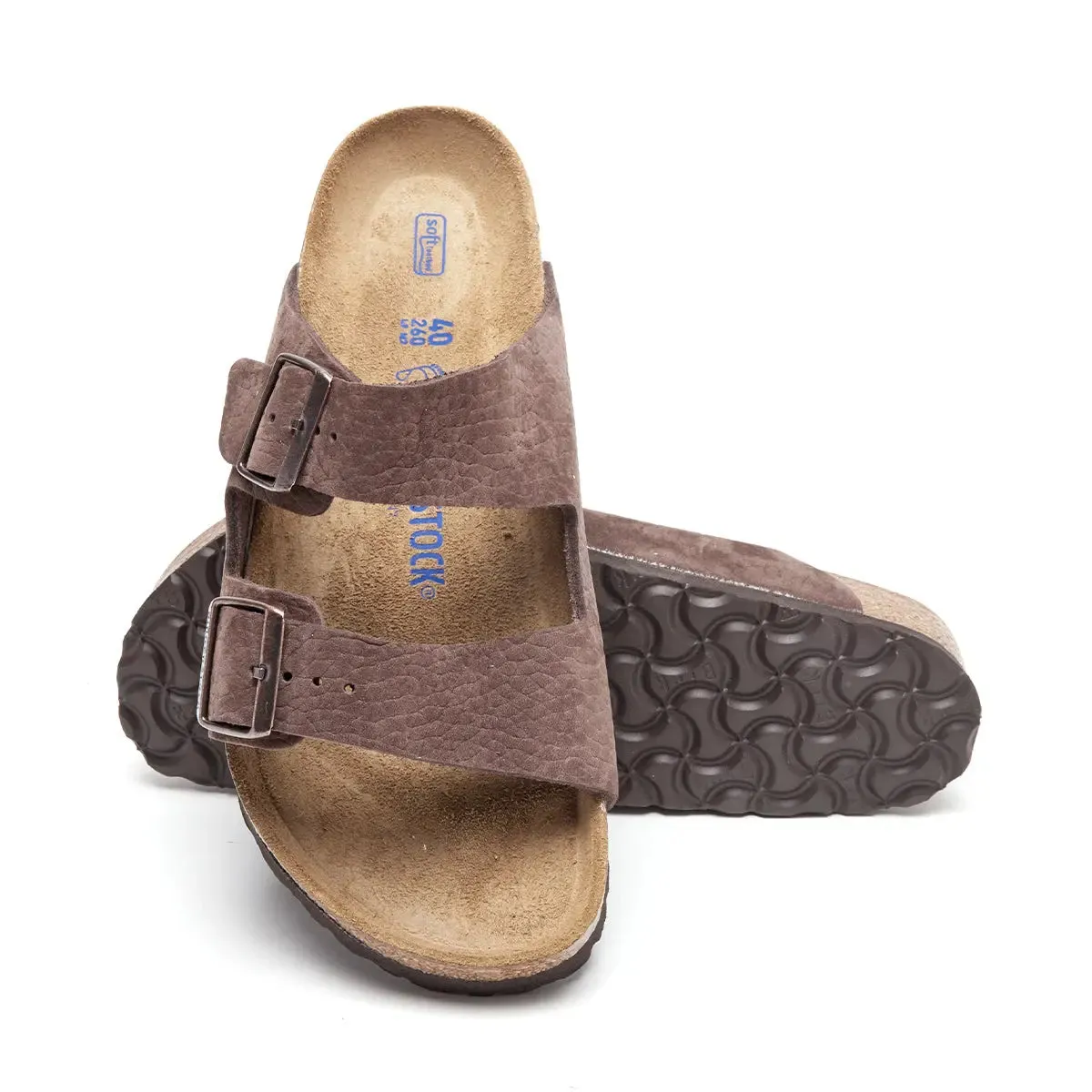 Birkenstock Arizona Soft Footbed Nubuck Leather Sandals