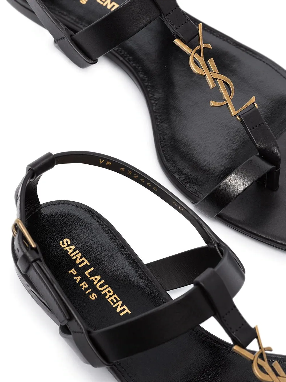 Cassandra Flats YSL, Black/Bronze