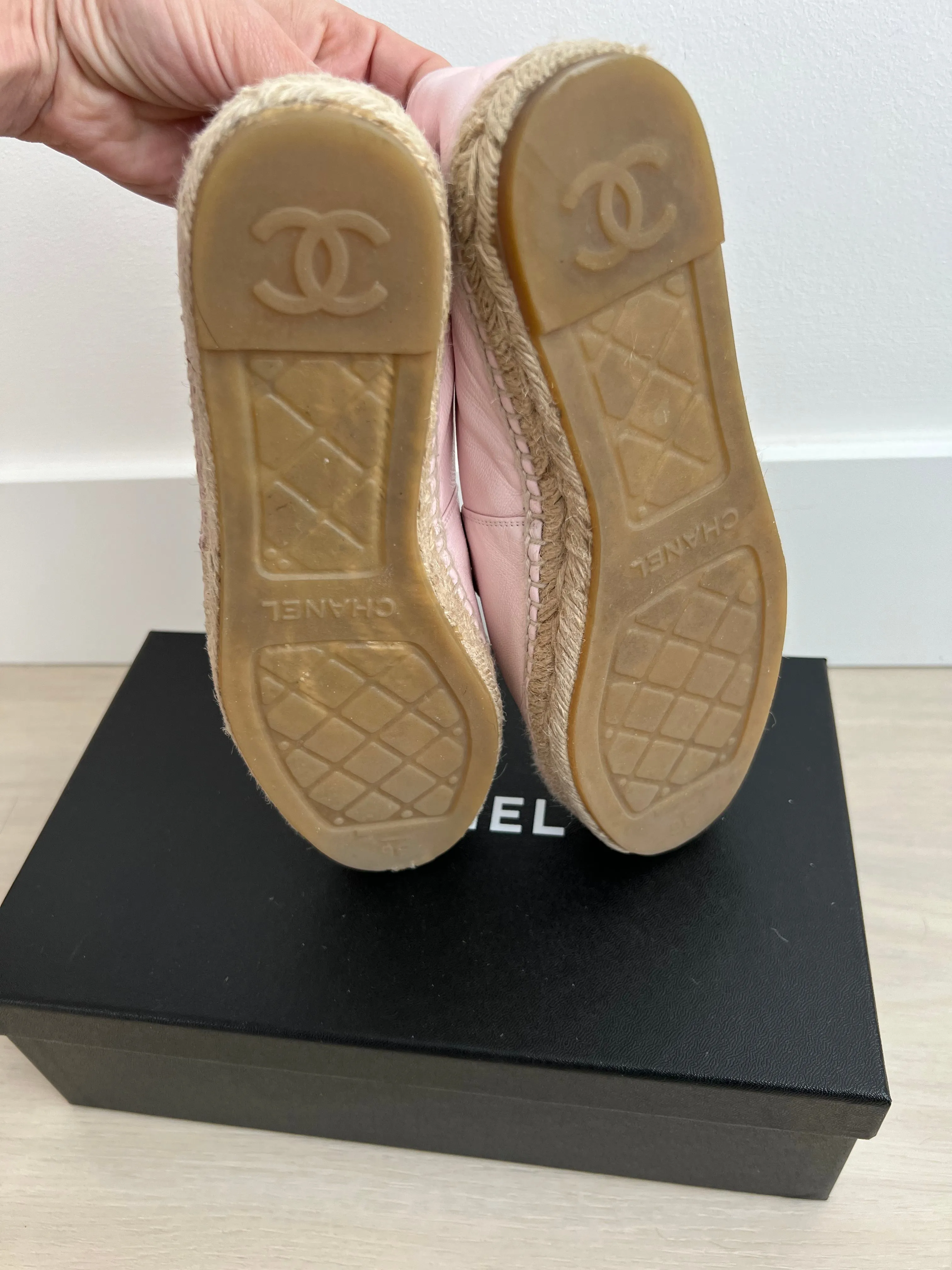 Chic Chanel Leather Espadrilles for Women