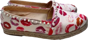 Christian Louboutin White Christian Louboutin Ares Canvas Lips Espadrilles UK 5 EU 38 👠