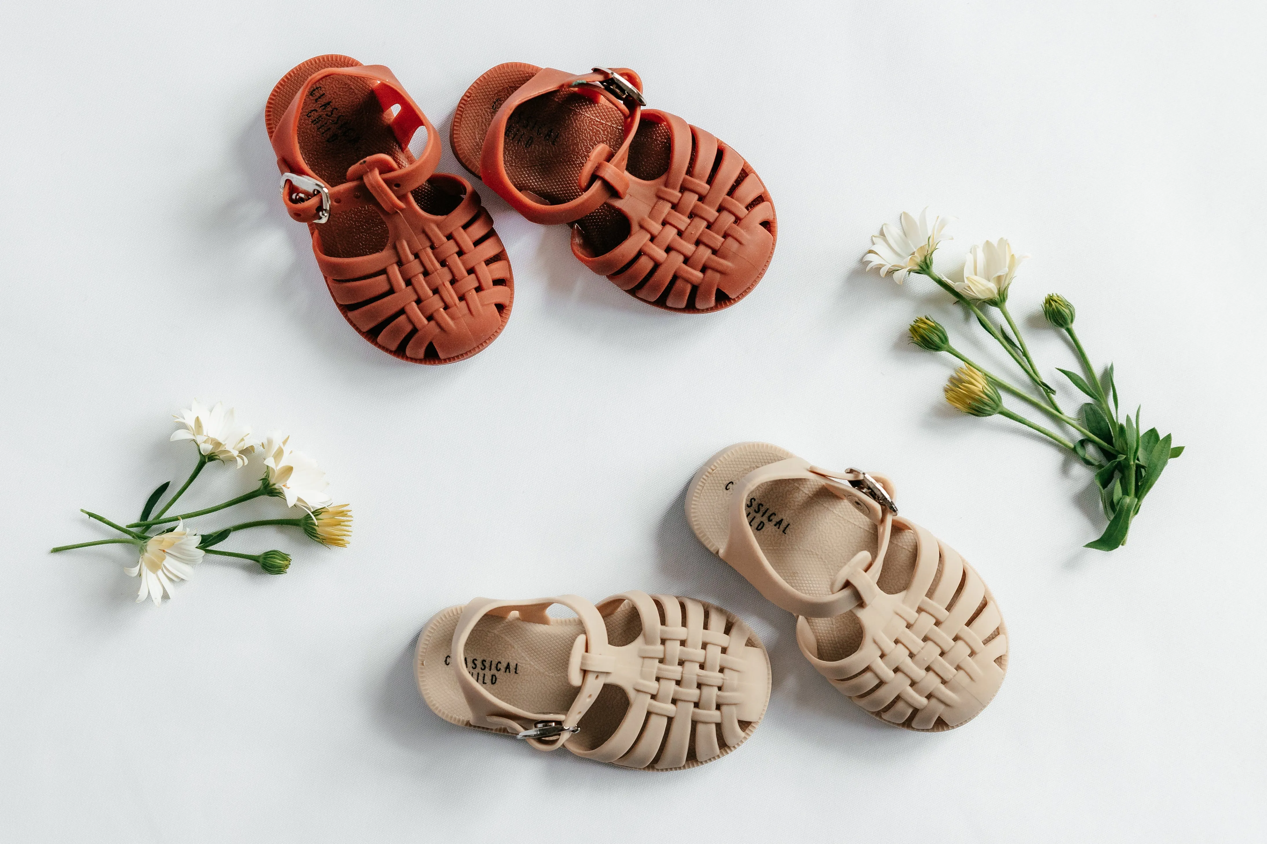 Classical Jelly Sandals Linen