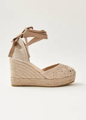 Cordelia Crochet Cream Espadrilles