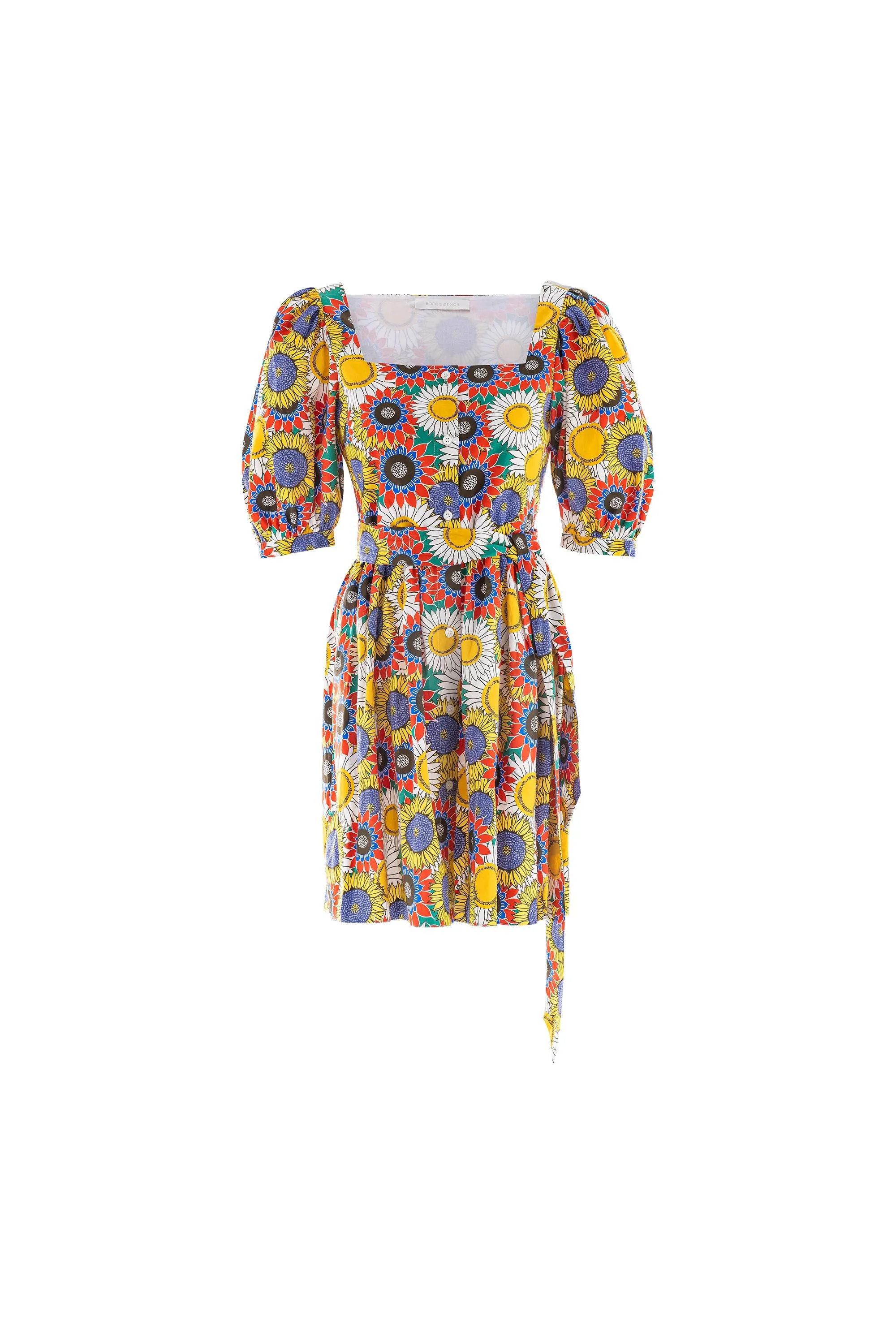 Dominique Floral Cotton Summer Mini Dress