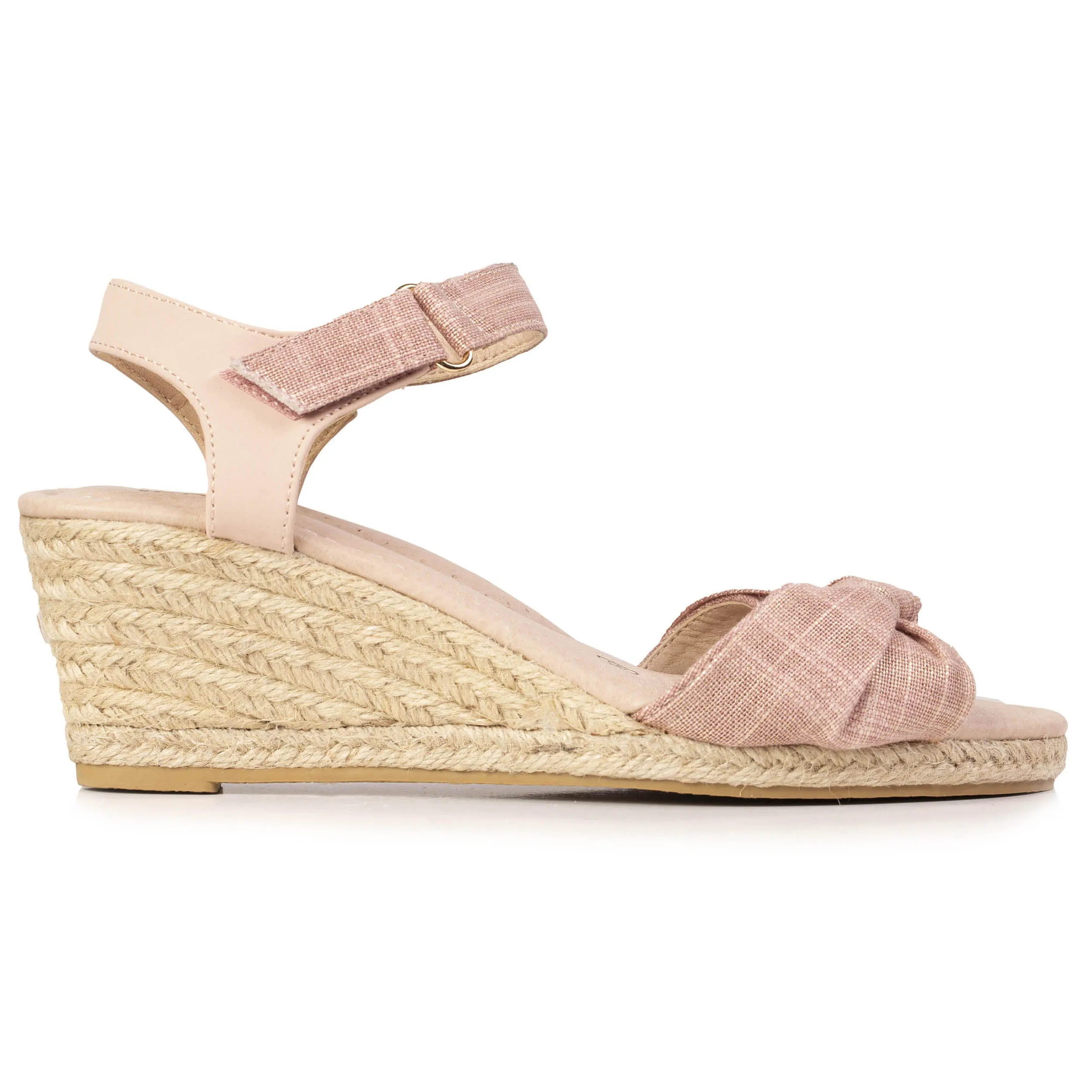 Espadrilles Femme nud talon Rose