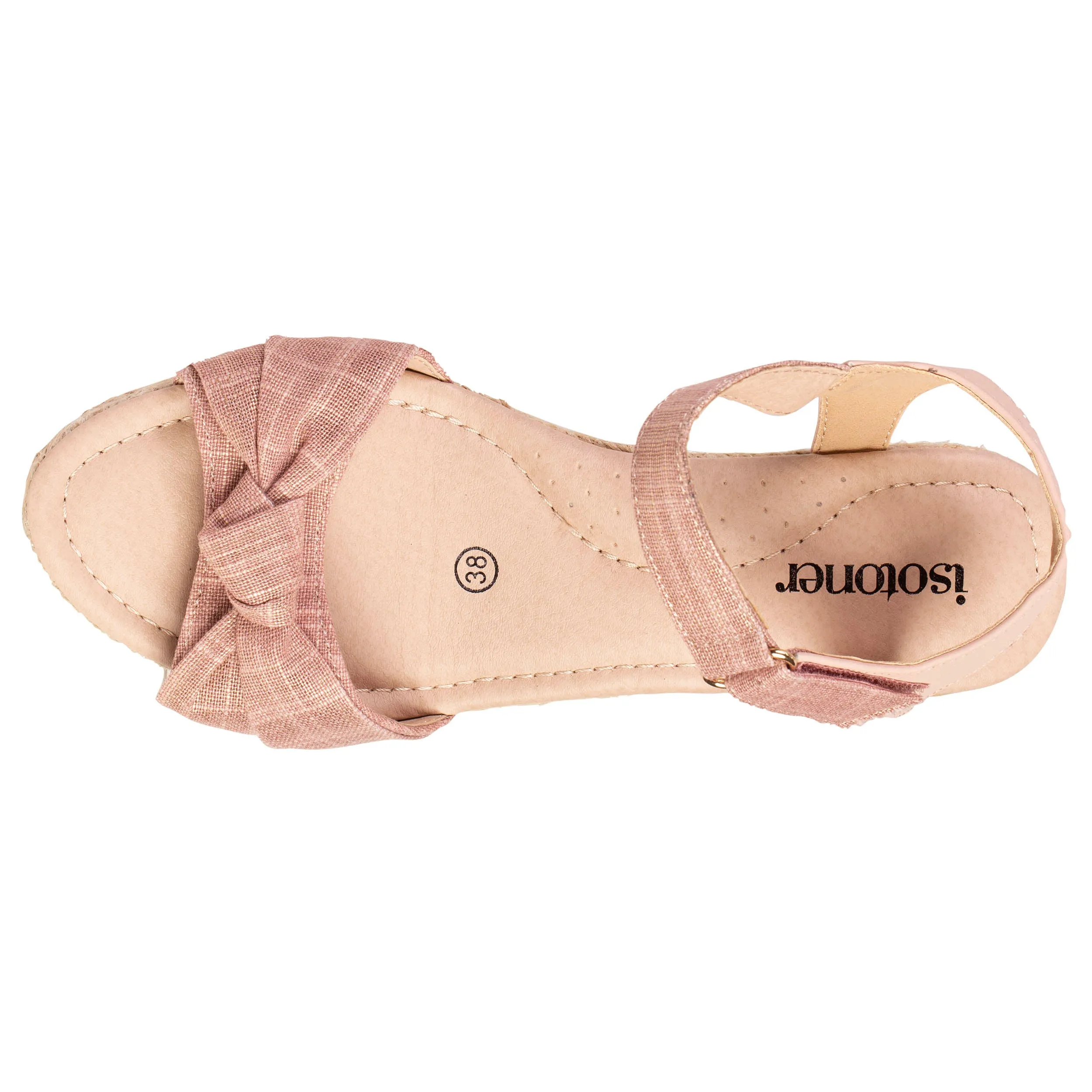 Espadrilles Femme nud talon Rose