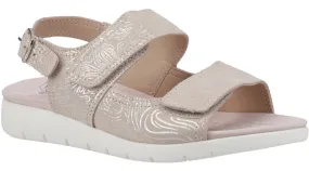 Fleet & Foster Begonia Womens Leather Touch-Fastening Sandal