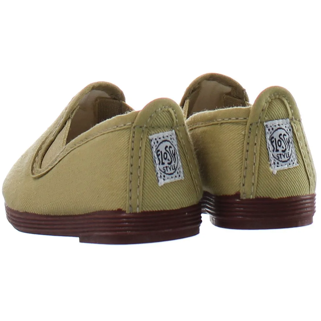 Flossy Pamplona Kids Brown Plimsolls