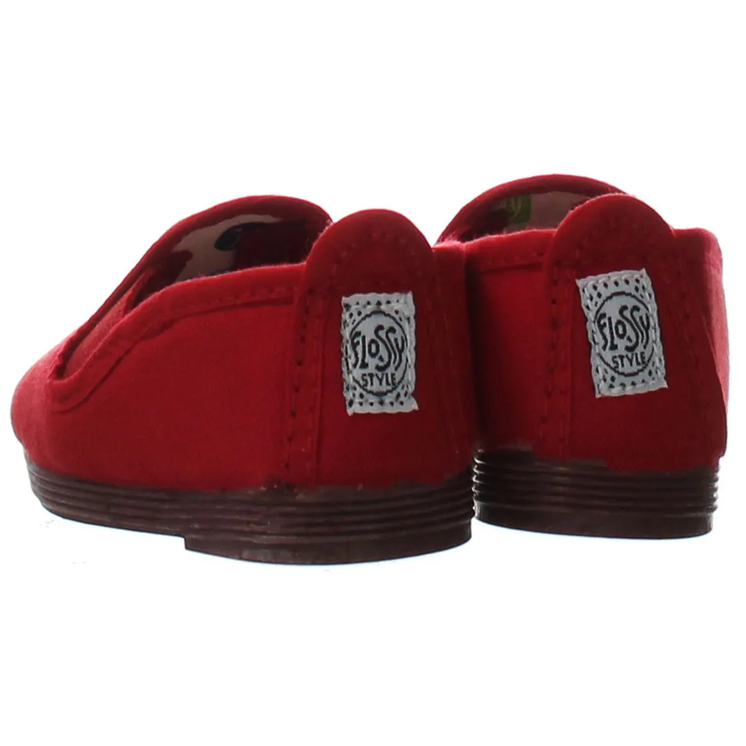 Flossy Pamplona Kids Red Plimsolls