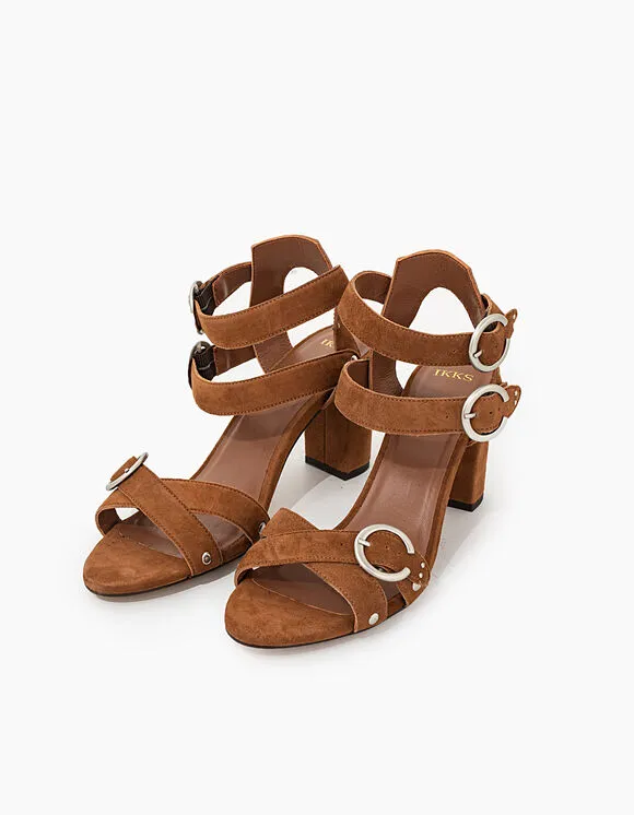 IKKS Women’s Camel Brown Sandals