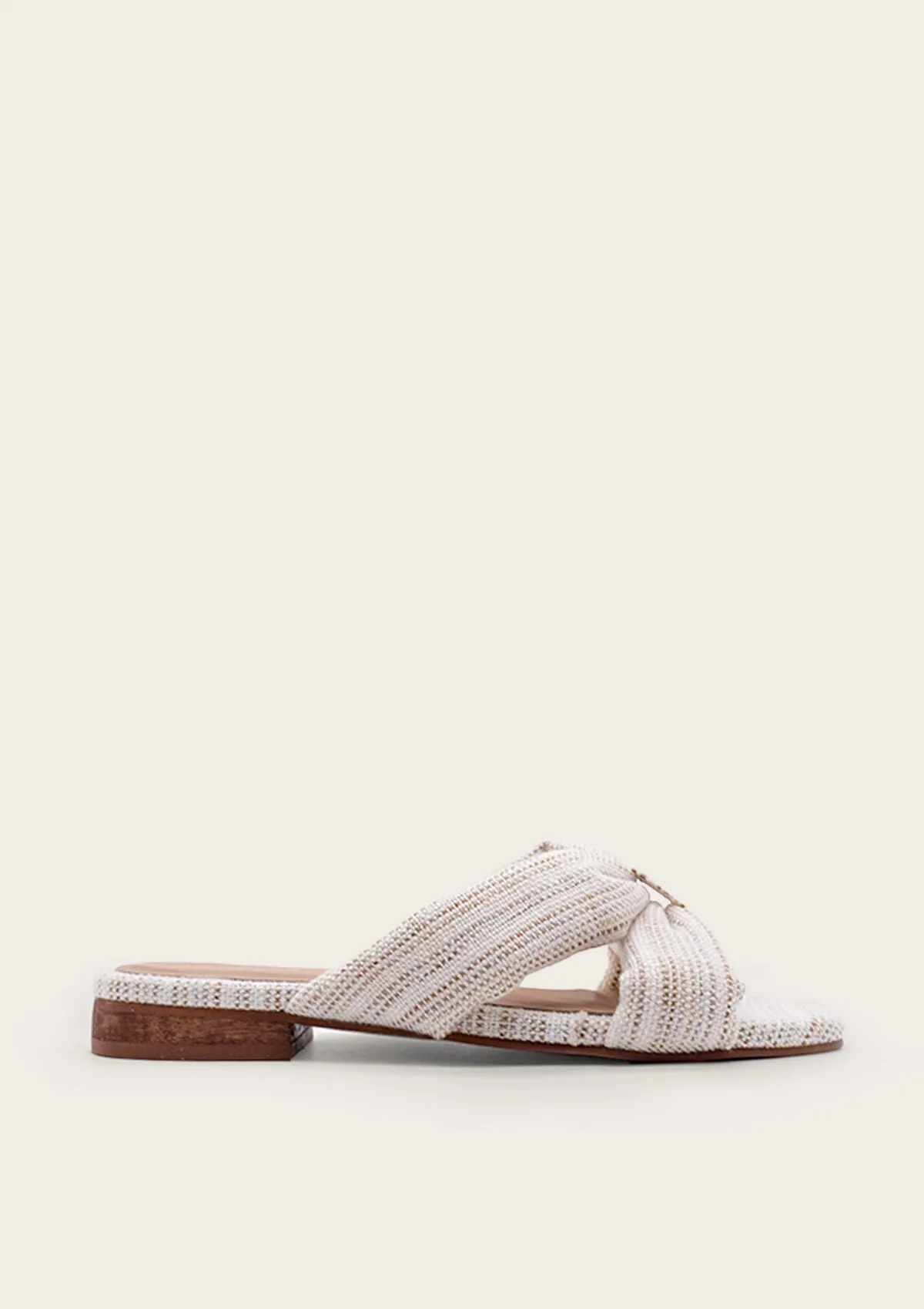 Ivory Pacifico Chuncky Criss Cross Sandal