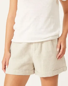 Jordan Linen Shorts in Oat