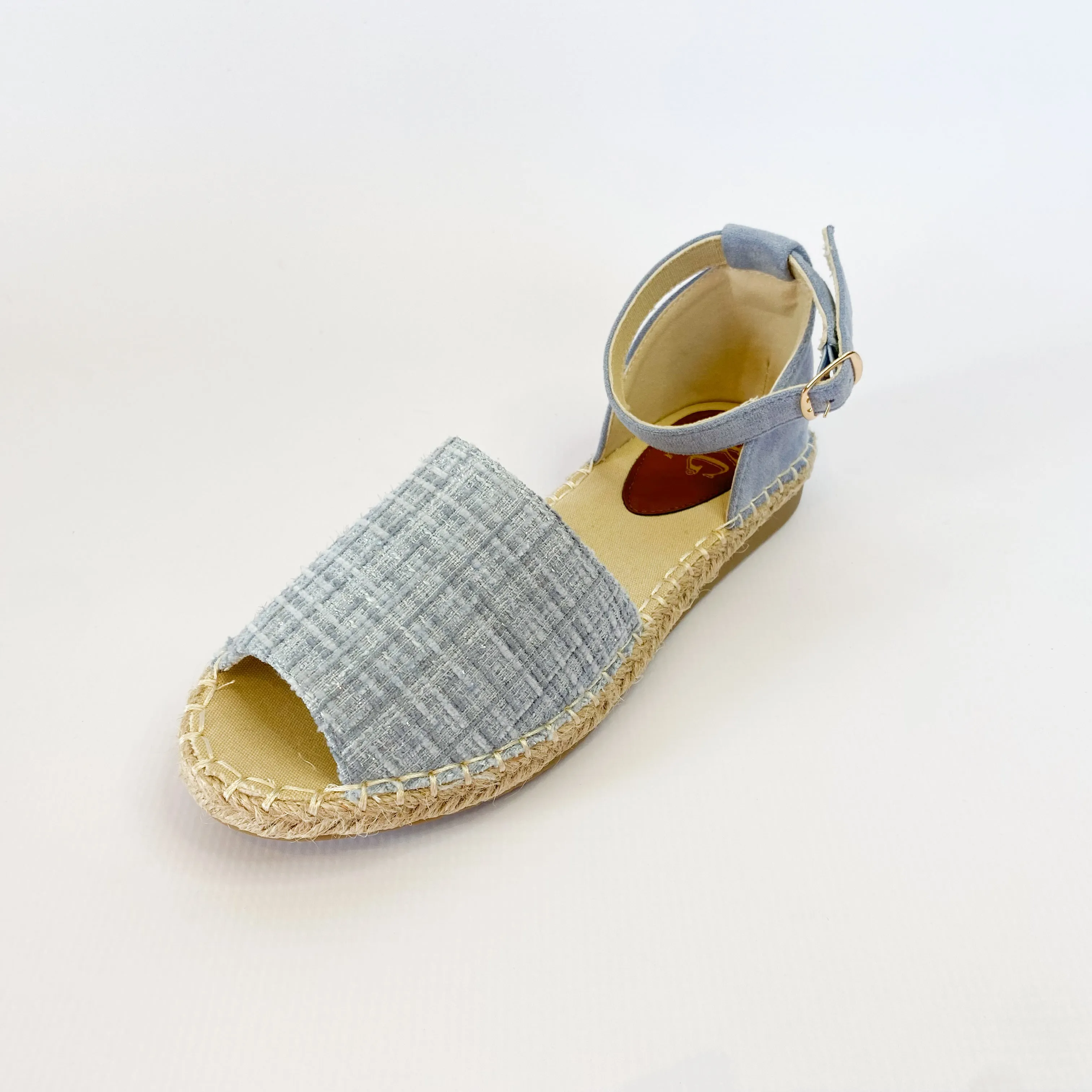 KG light blue open toe espadrille