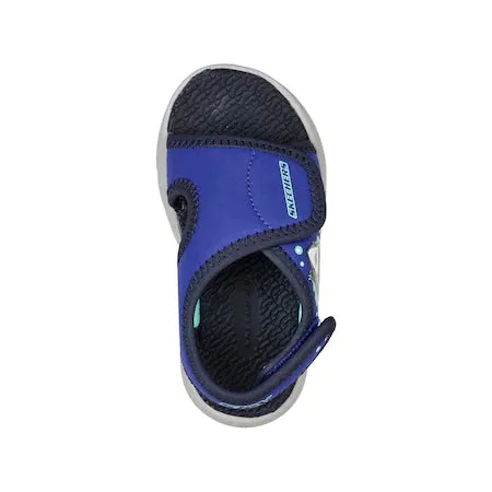 Kids Skechers Sandals C-Flex Lightweight Washable Strap Over 406500N Nvy SALE