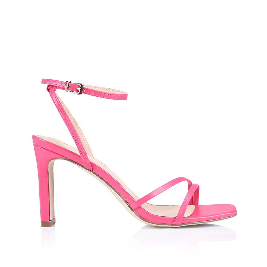 Kimmy Slim Strappy Heels - Pink