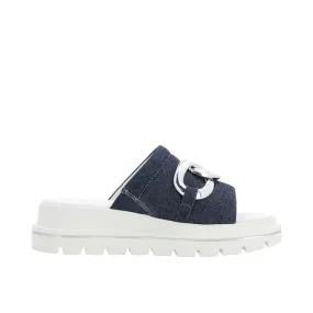 Ladies Evolution By Rieker Mule Denim Chunky Platform W1652-14 sale