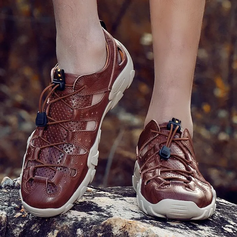 Leisure Outdoor Leather Sandals