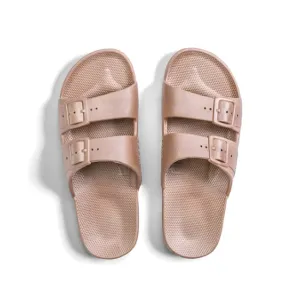 Metallic Slide Sandals