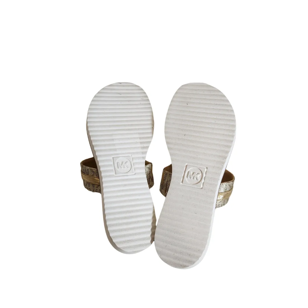 Michael Kors Pale Gold 'Farrah' Thong Sandals | Brand New |