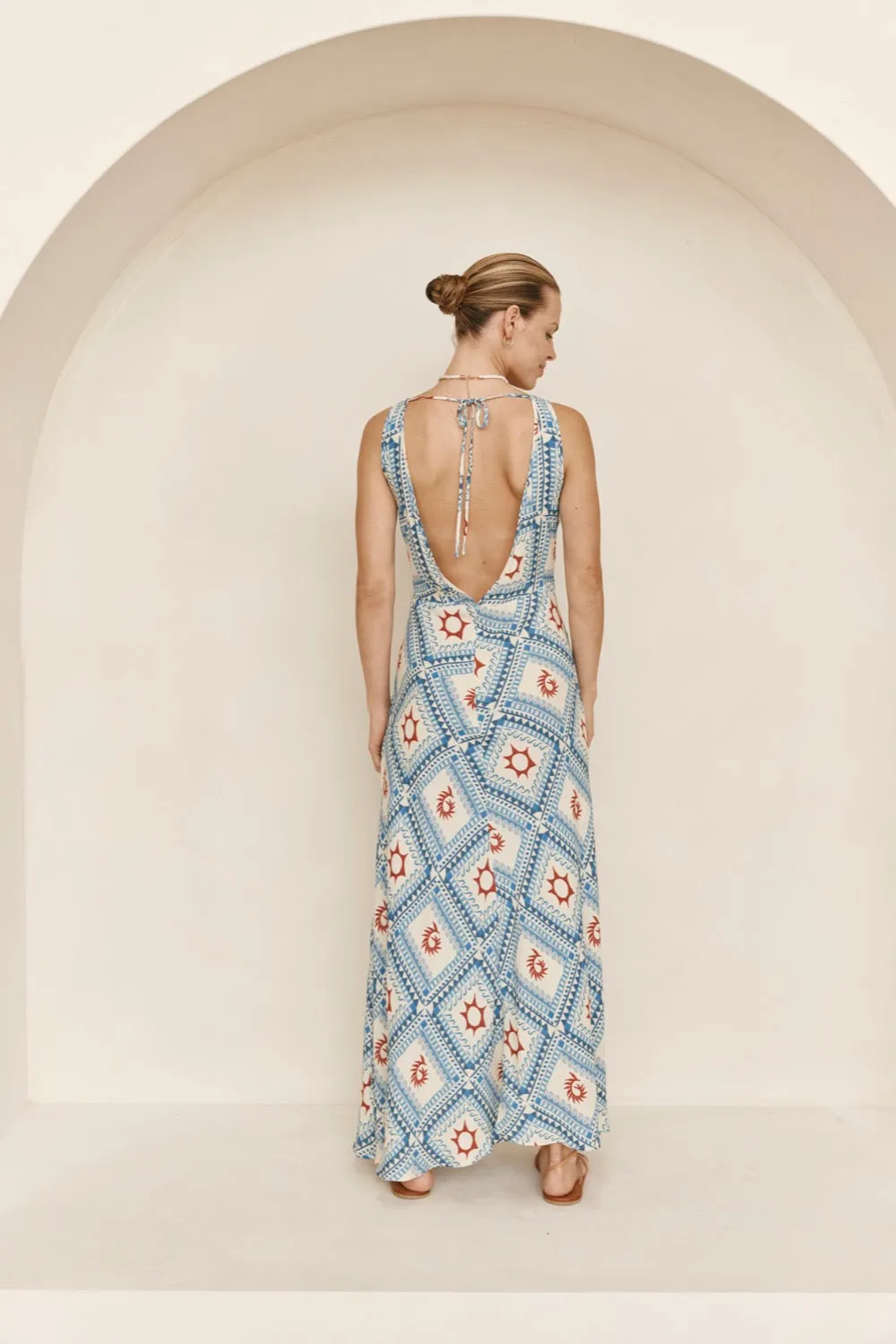 Monette Bias Cut Maxi Dress Blumarine