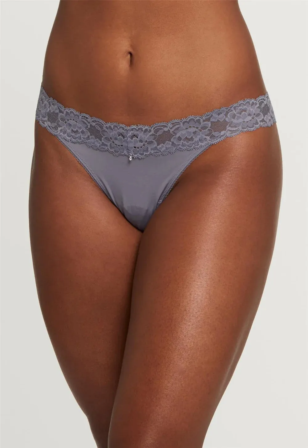 MONTELLE 9002 THONG IN CRYSTAL GREY