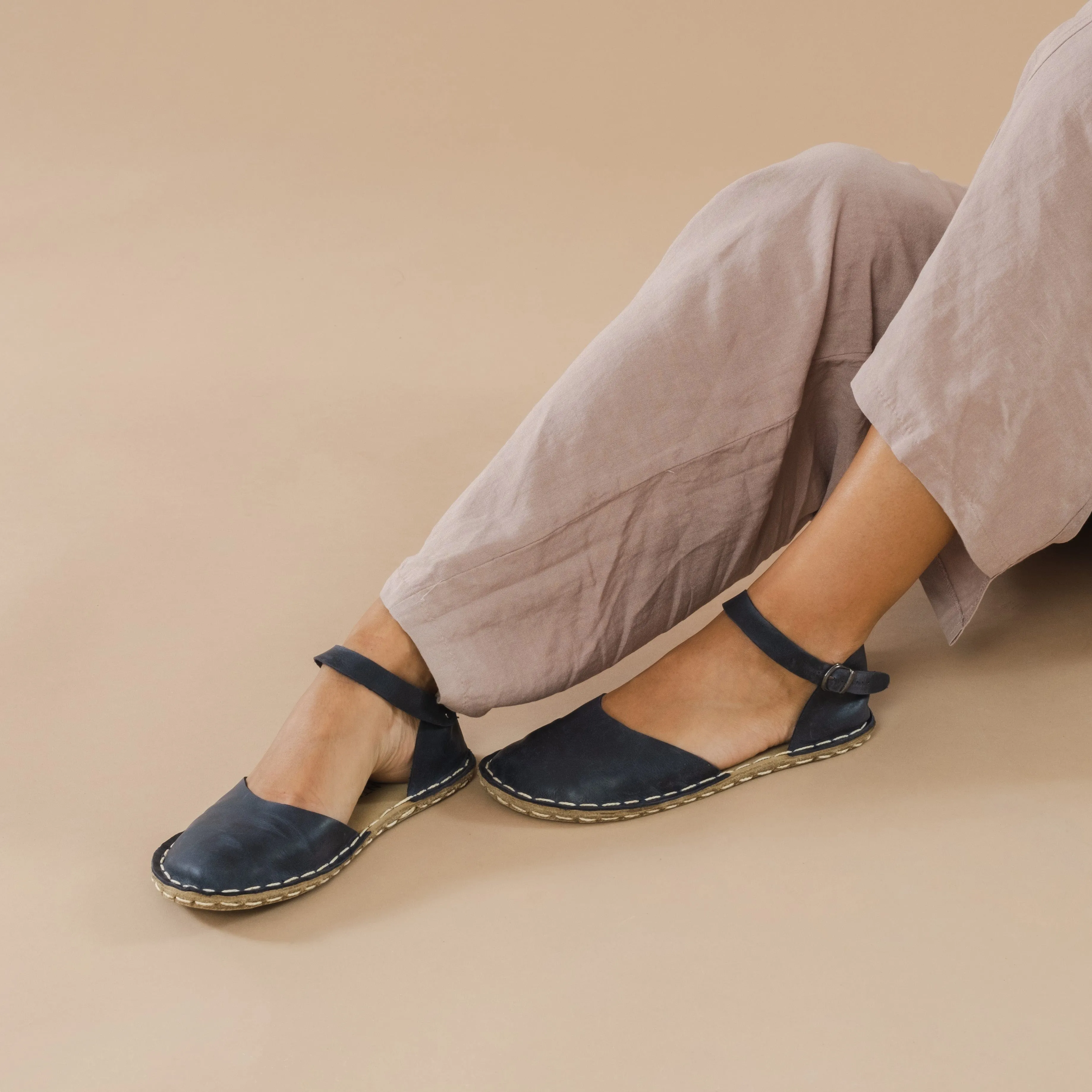 Navy Barefoot Sandals