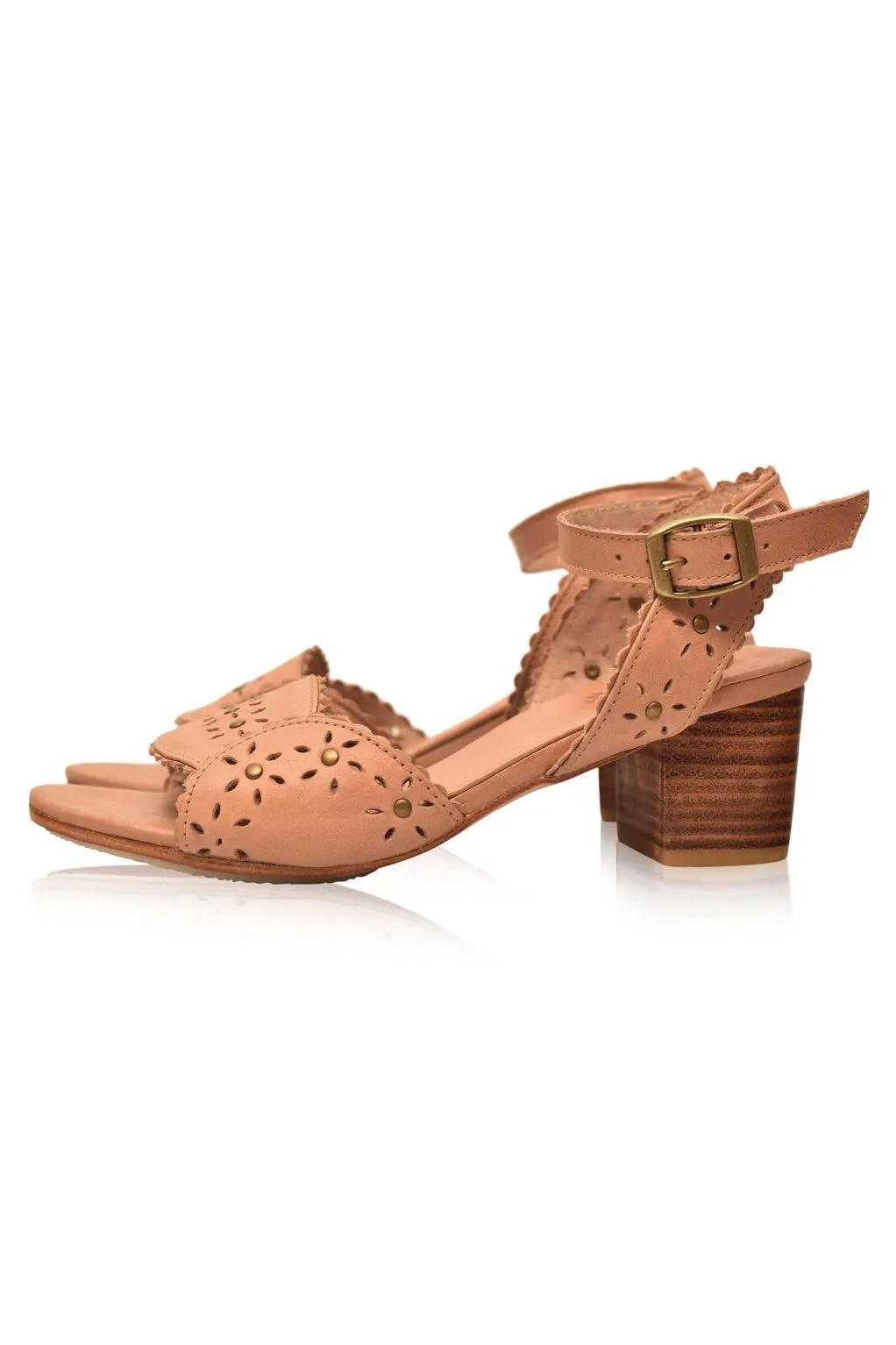 Paloma Leather Heel Sandals