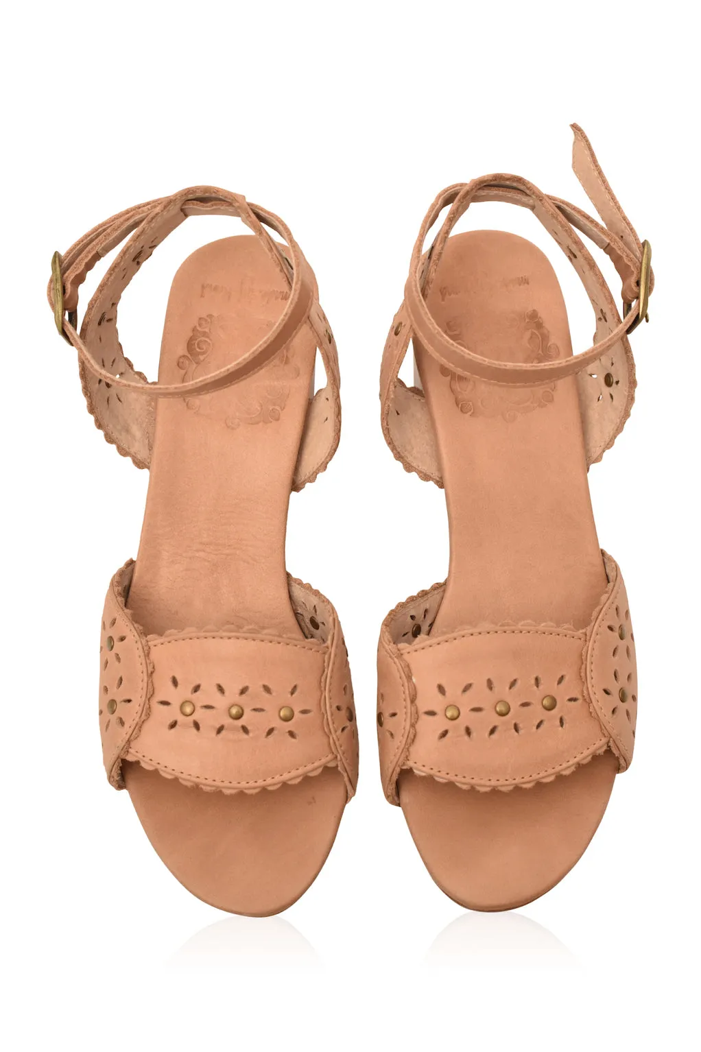 Paloma Leather Heel Sandals