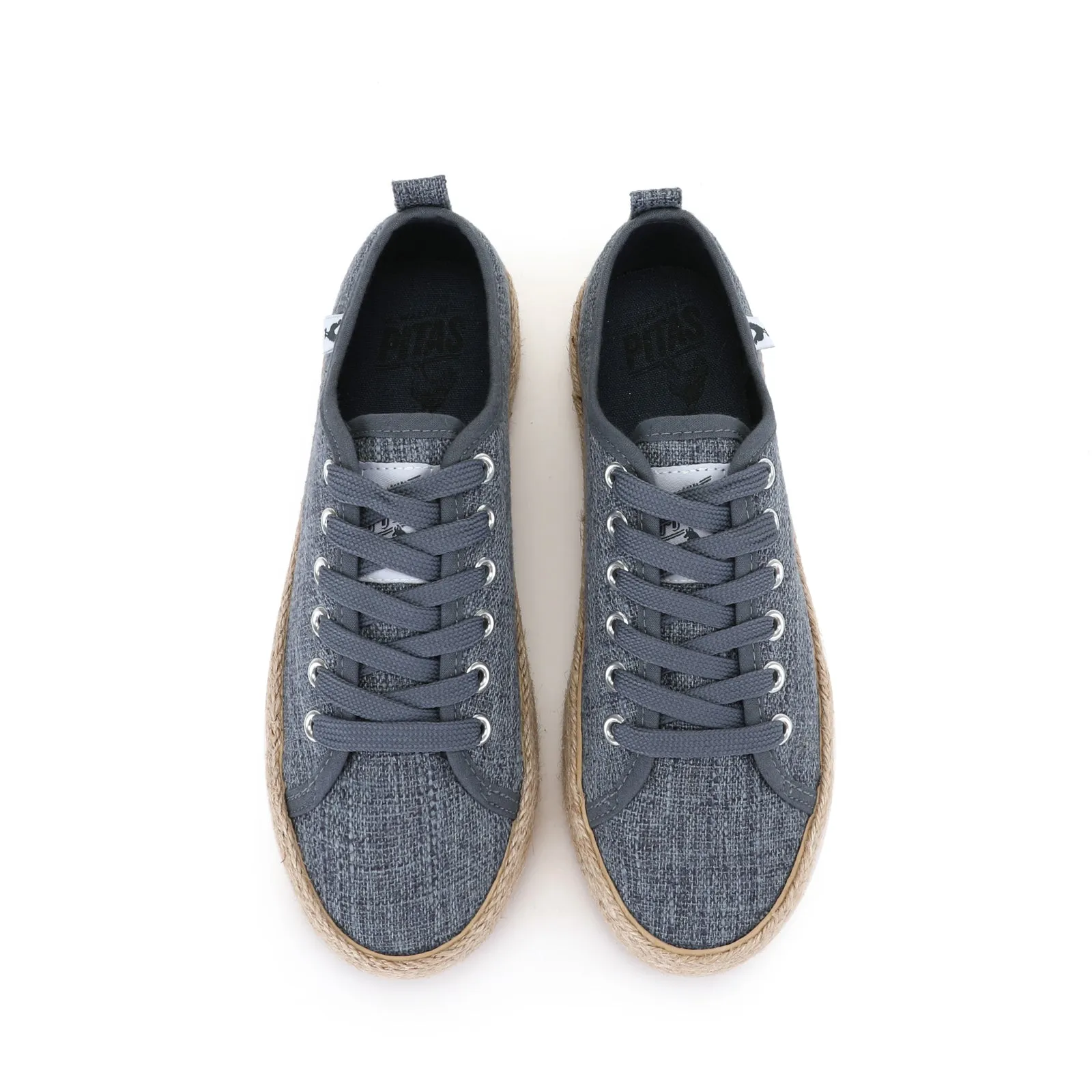 Pitas linen lace-up espadrille sneakers