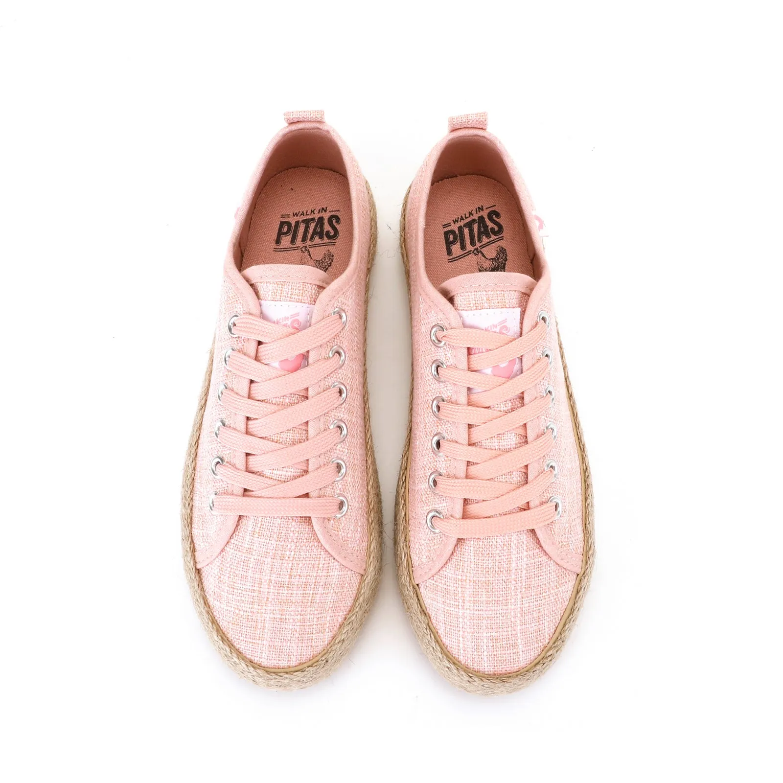 Pitas linen lace-up espadrille sneakers