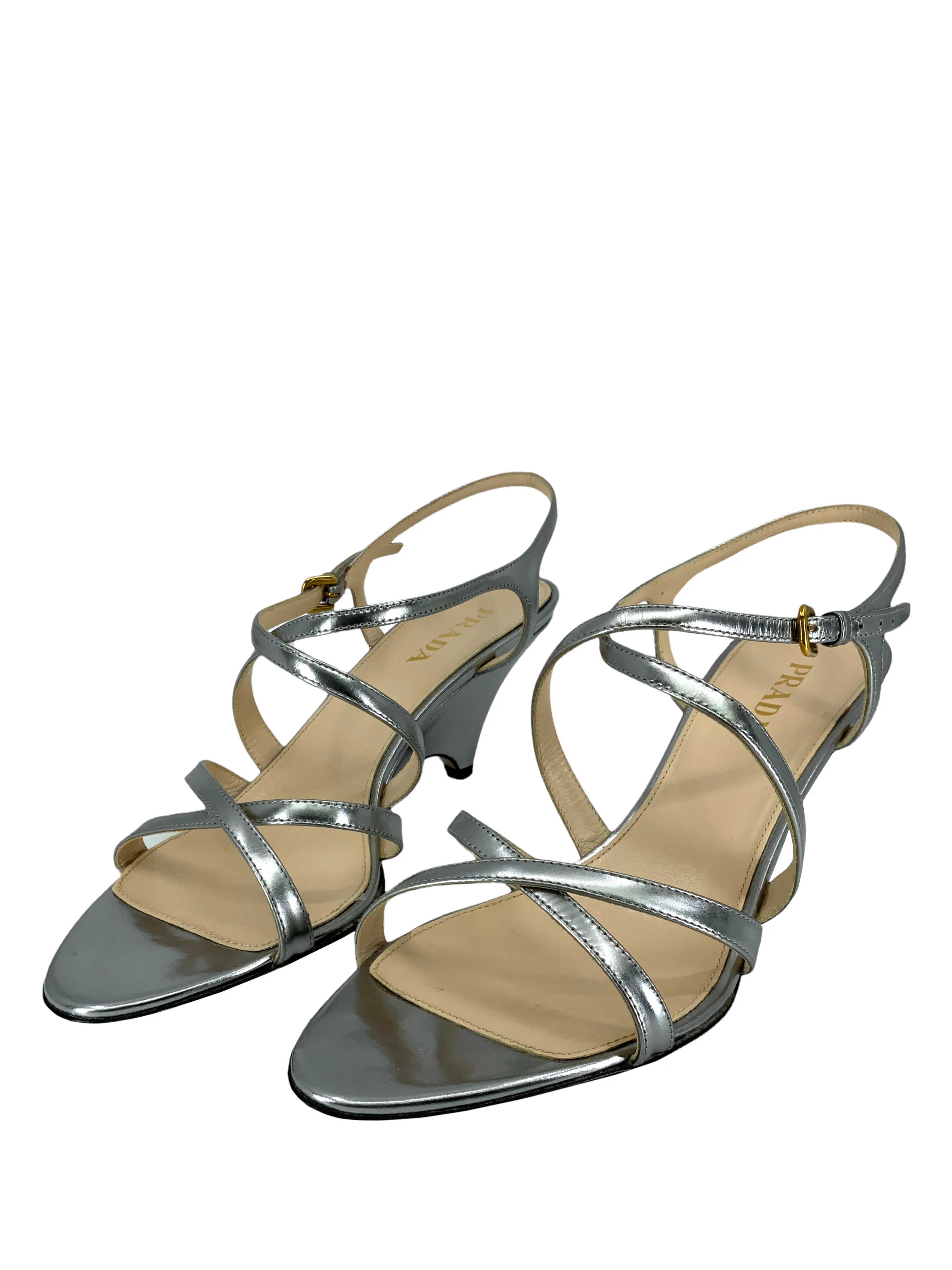 Prada Leather Strappy Sandals Size 8