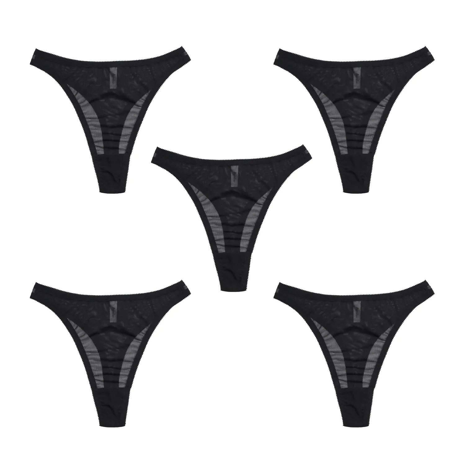 Sabrina Thong 5 Pack Black Modal