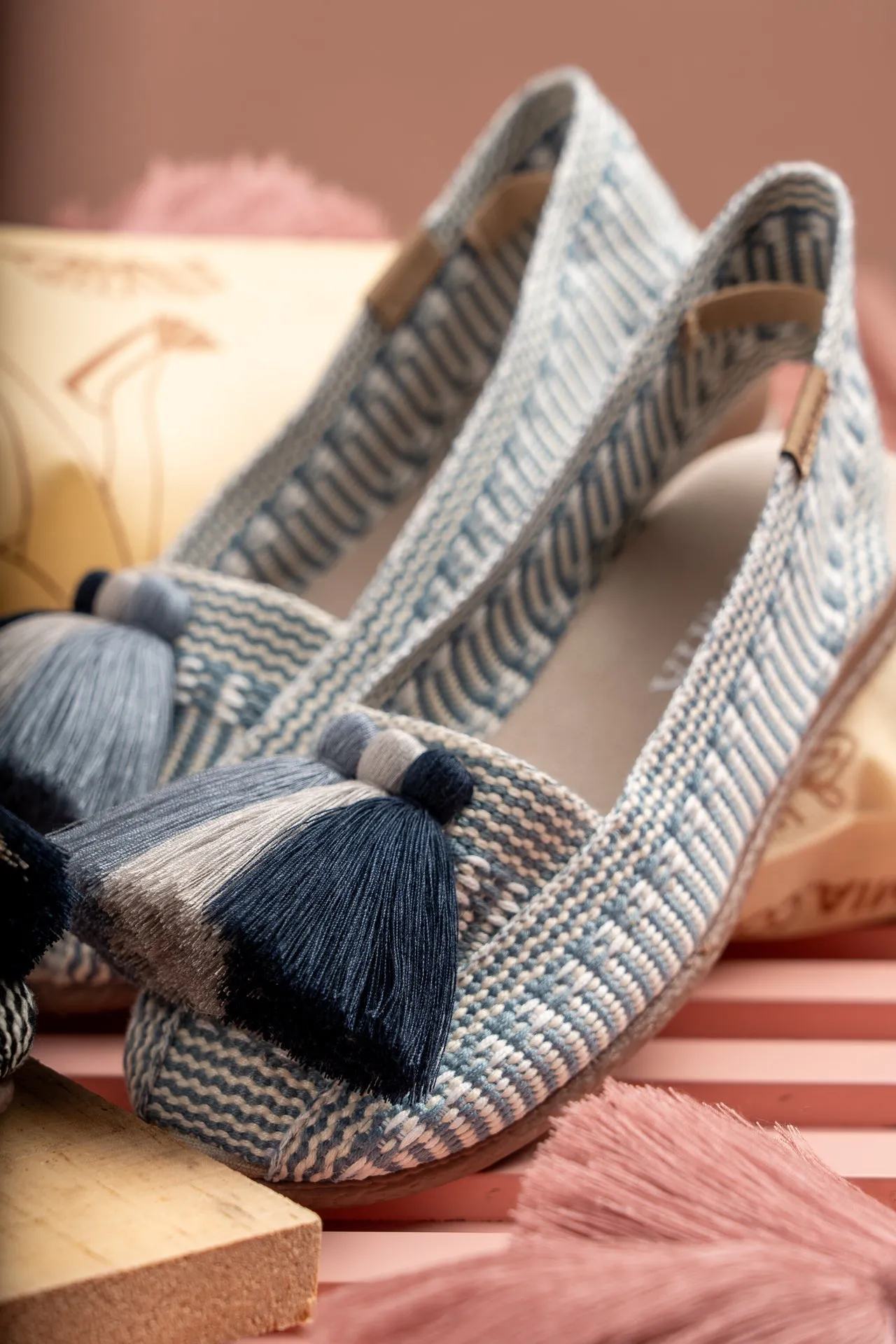 Silver Blue Espadrilles