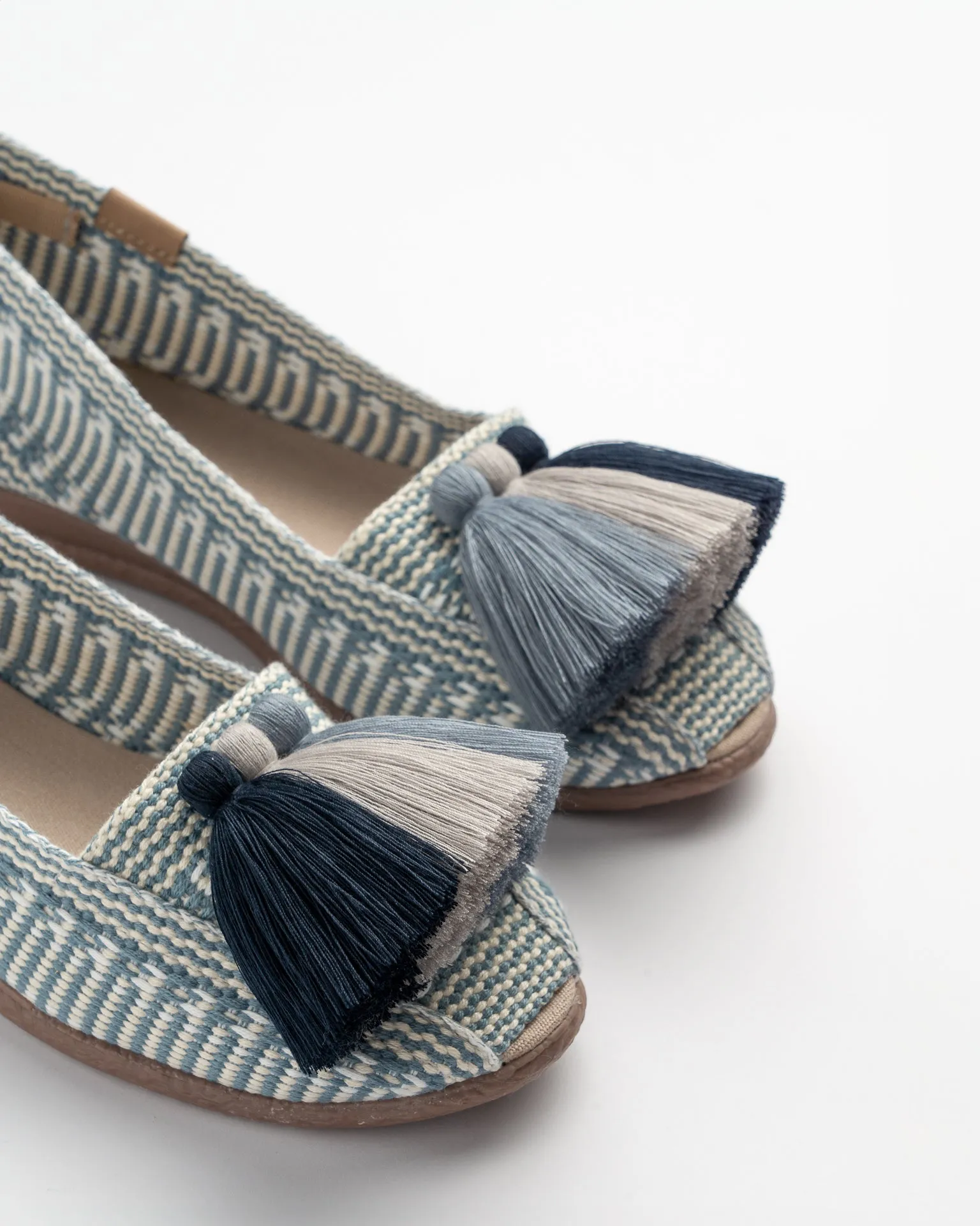 Silver Blue Espadrilles