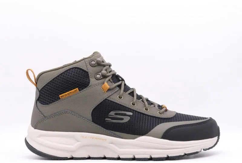 Mens Olive Green-Black Skechers Escape Plan 2.0 Woodrock Trail Shoe