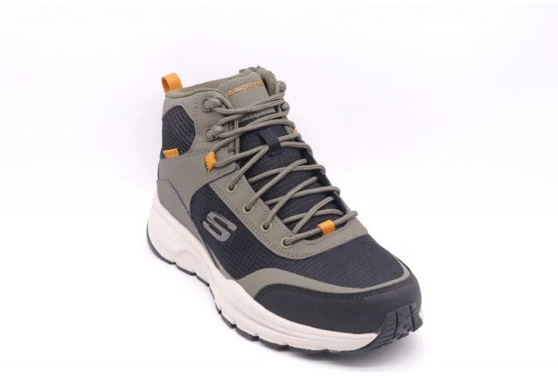 Mens Olive Green-Black Skechers Escape Plan 2.0 Woodrock Trail Shoe