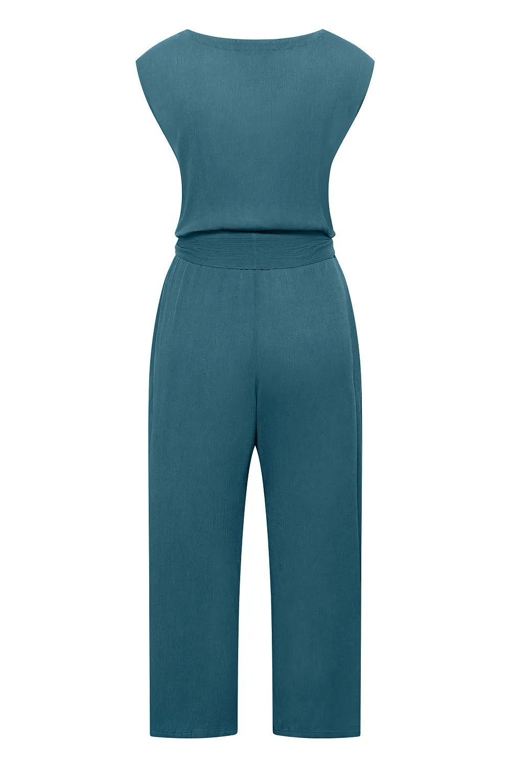 Tranquillo Bermuda Blue EcoVero Sleeveless Jumpsuit