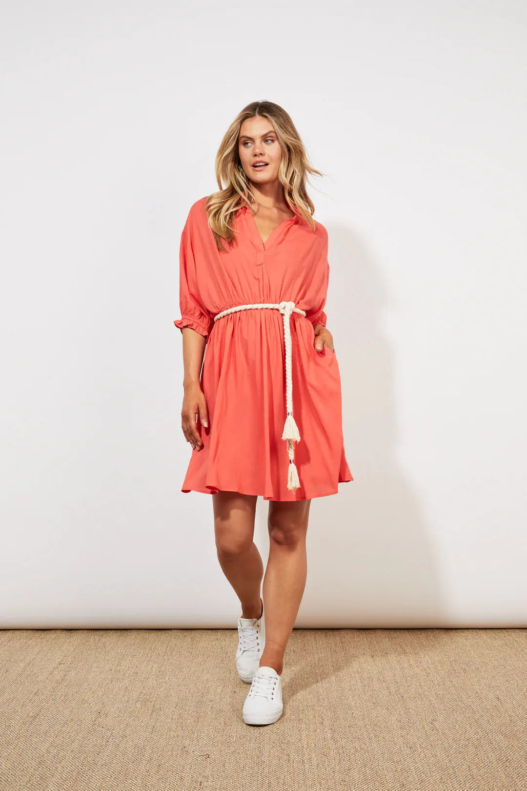 Tropicana Rope Dress (Coral)