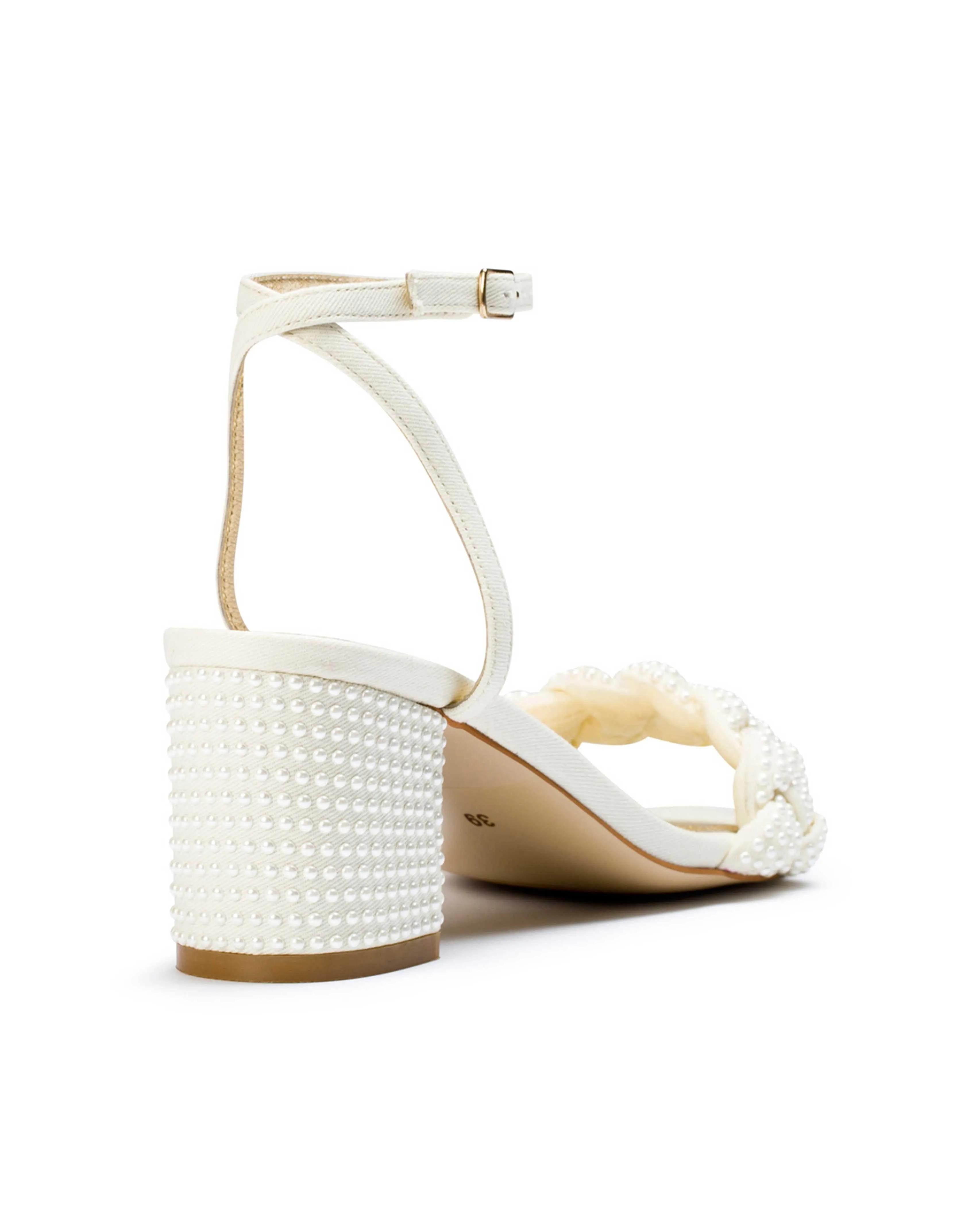 TRUE - IVORY PEARL WEDDING SANDALS WITH PLAIT TOE - FINAL SALE