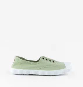 VICTORIA inglesa elastico vert wasabi toiles/espadrilles