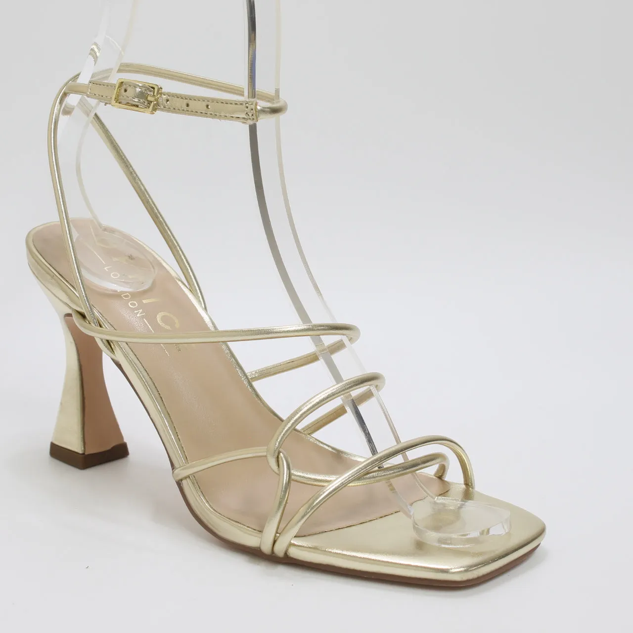 Womens Office Million Dollar Strappy Sandals Gold